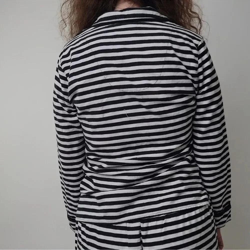 kate spade Black and White Striped Button Up Shirt